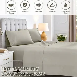 SUPERIOR® Cotton Rich Blend Durable Soft 600tc Deep Pocket Sheet Set