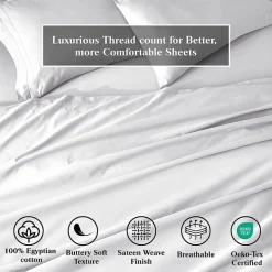 SUPERIOR® Egyptian Cotton Classic Soft 650tc Deep Pocket Sheet Set