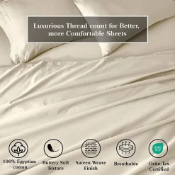 SUPERIOR® Egyptian Cotton Classic Soft 650tc Deep Pocket Sheet Set