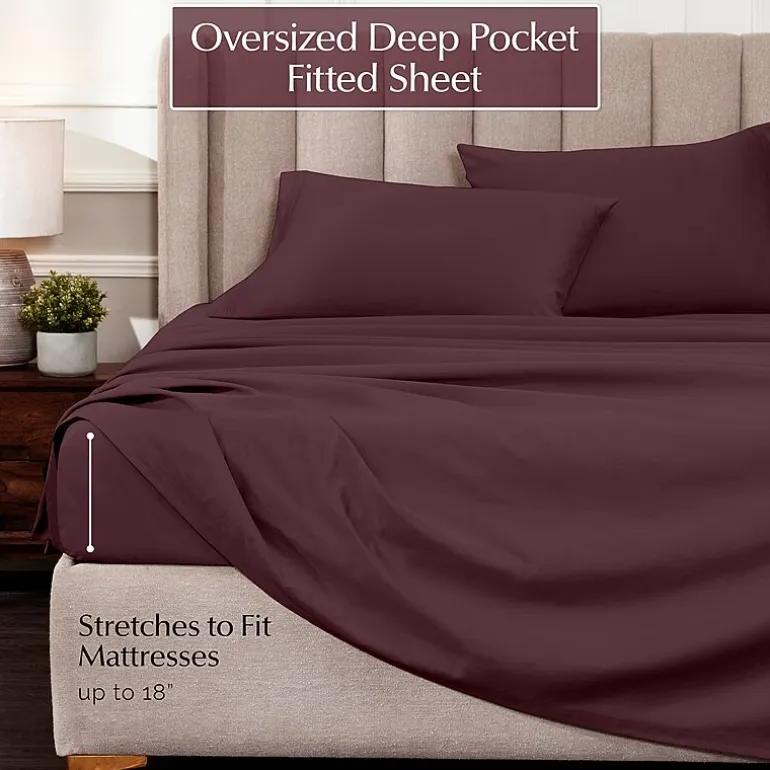 SUPERIOR® Egyptian Cotton Sateen 1000tc Deep Pocket Sheet Set