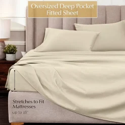 SUPERIOR® Egyptian Cotton Sateen 1000tc Deep Pocket Sheet Set