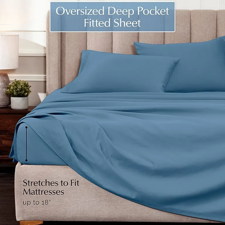 SUPERIOR® Egyptian Cotton Sateen 1000tc Deep Pocket Sheet Set