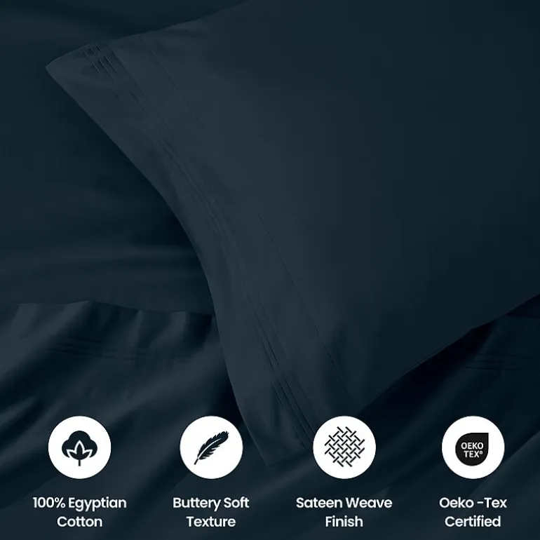 SUPERIOR® Egyptian Cotton Sateen 1000tc Deep Pocket Sheet Set