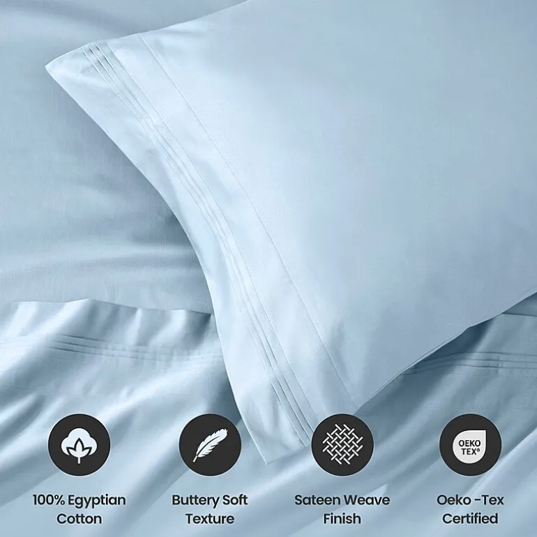 SUPERIOR® Egyptian Cotton Sateen 1000tc Deep Pocket Sheet Set