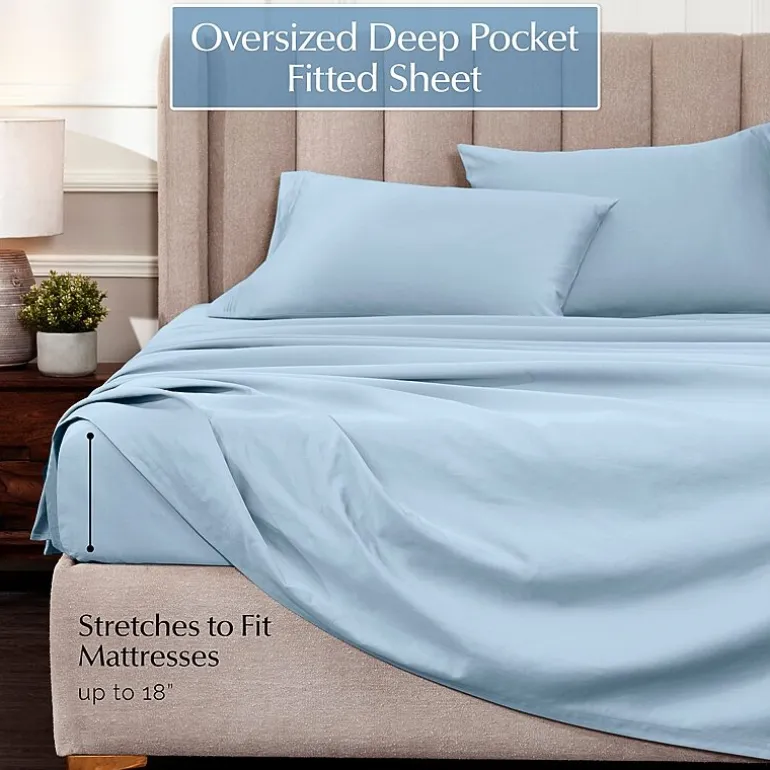 SUPERIOR® Egyptian Cotton Sateen 1000tc Deep Pocket Sheet Set