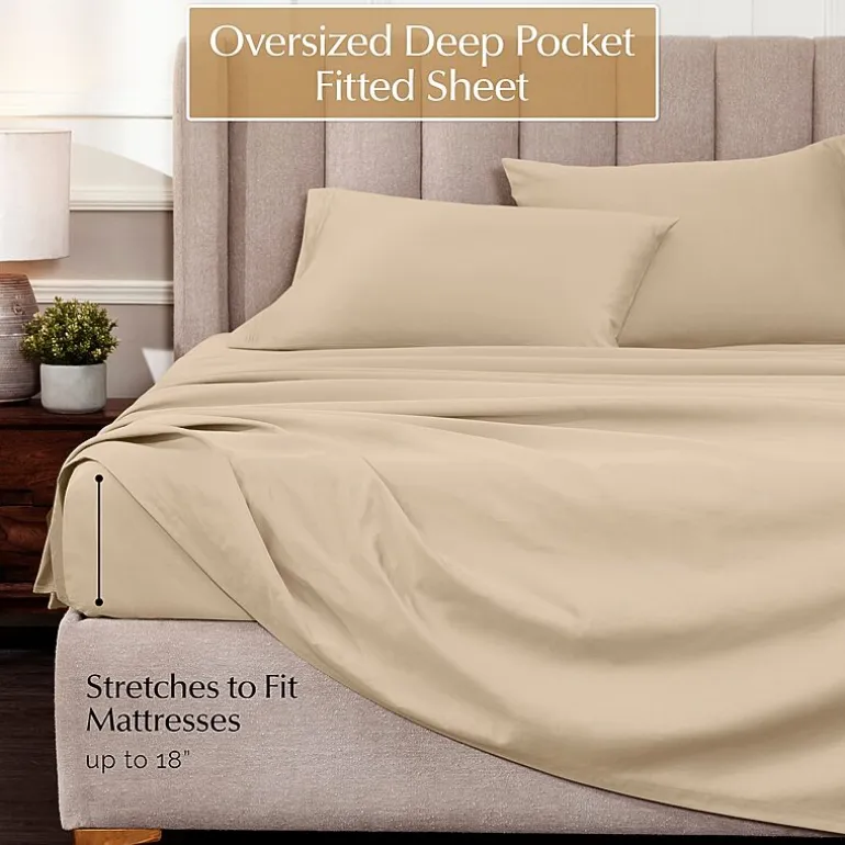 SUPERIOR® Egyptian Cotton Sateen 1000tc Deep Pocket Sheet Set