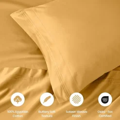 SUPERIOR® Egyptian Cotton Sateen 1000tc Deep Pocket Sheet Set
