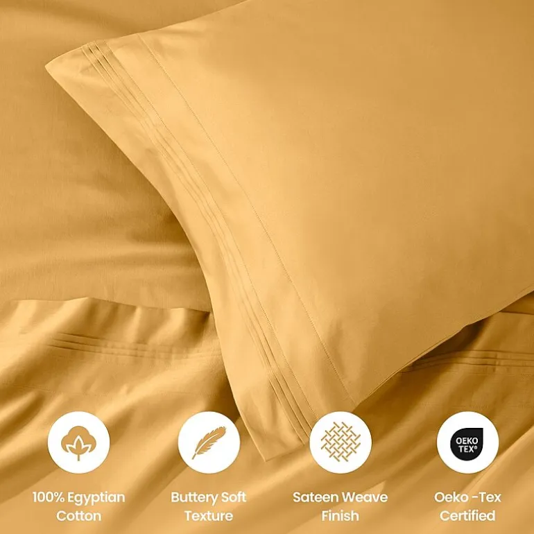 SUPERIOR® Egyptian Cotton Sateen 1000tc Deep Pocket Sheet Set
