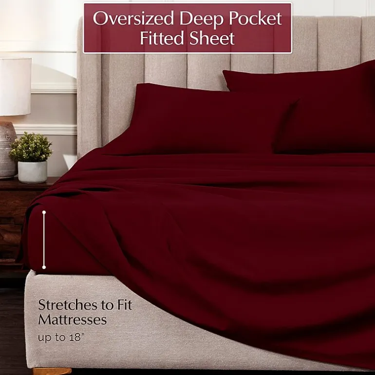 SUPERIOR® Egyptian Cotton Sateen 1000tc Deep Pocket Sheet Set