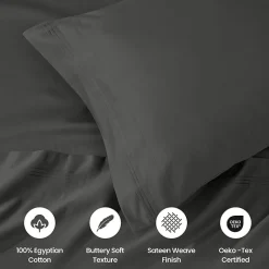 SUPERIOR® Egyptian Cotton Sateen 1000tc Deep Pocket Sheet Set