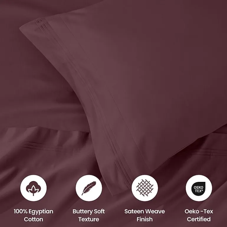 SUPERIOR® Egyptian Cotton Sateen 1000tc Deep Pocket Sheet Set