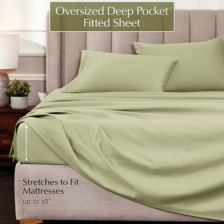SUPERIOR® Egyptian Cotton Sateen 1000tc Deep Pocket Sheet Set