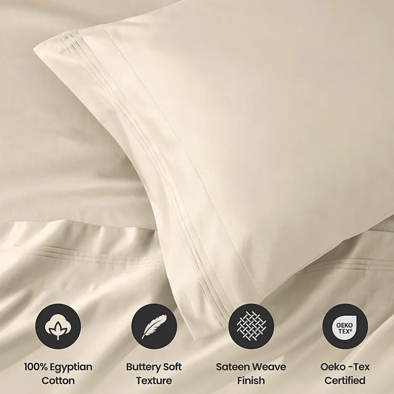 SUPERIOR® Egyptian Cotton Sateen 1000tc Deep Pocket Sheet Set