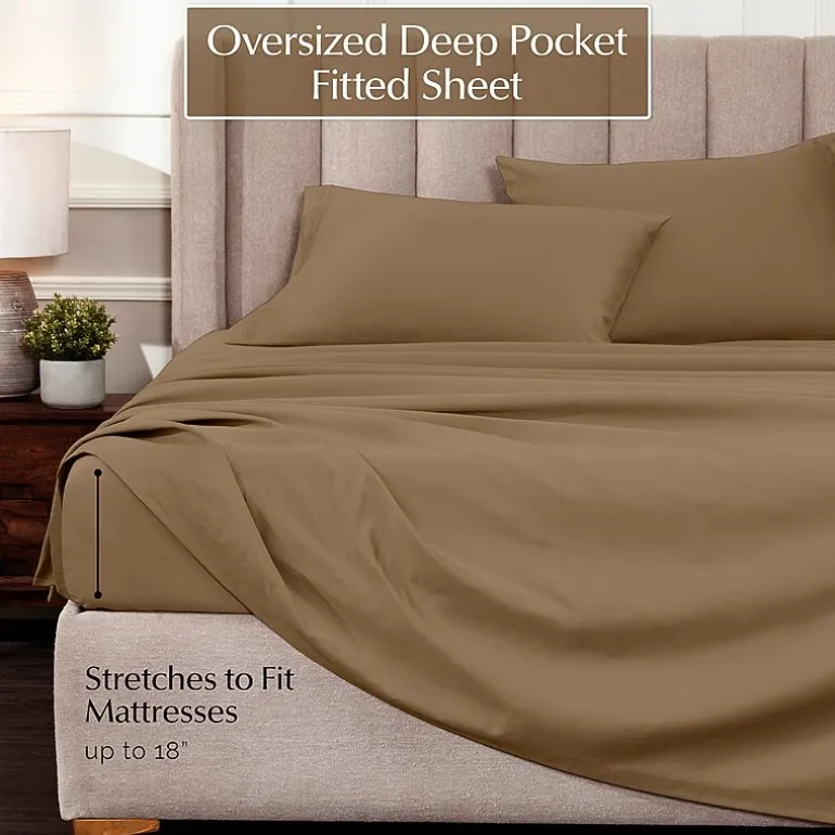 SUPERIOR® Egyptian Cotton Sateen 1000tc Deep Pocket Sheet Set