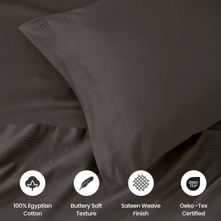 SUPERIOR® Egyptian Cotton Sateen 1000tc Deep Pocket Sheet Set