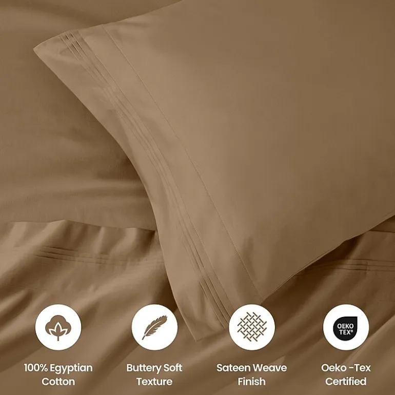 SUPERIOR® Egyptian Cotton Sateen 1000tc Deep Pocket Sheet Set
