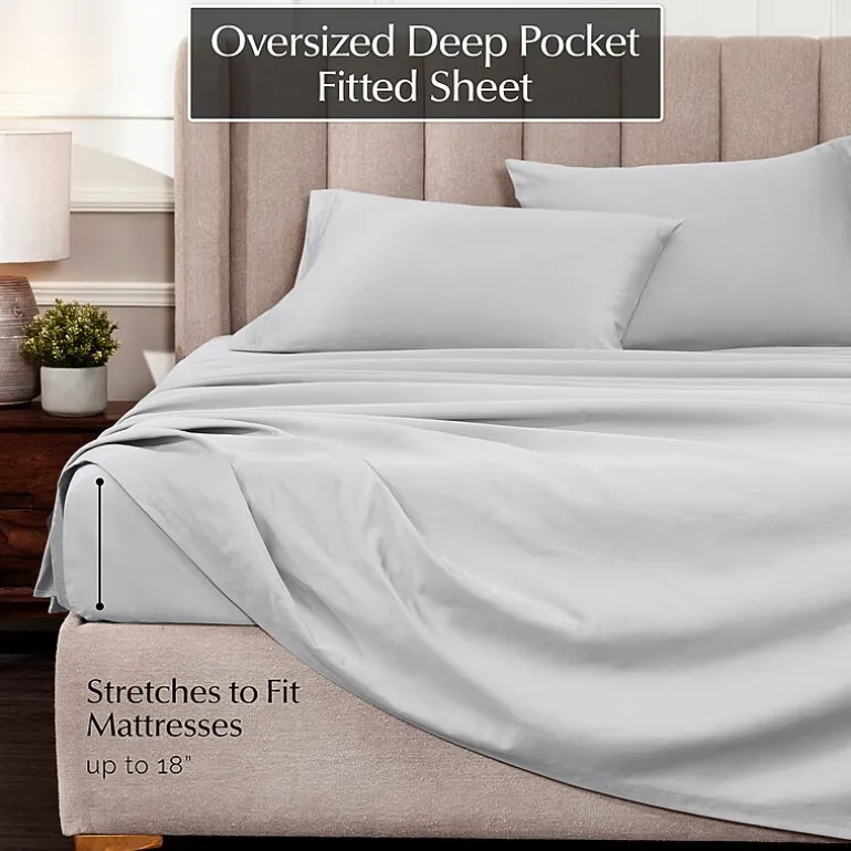 SUPERIOR® Egyptian Cotton Sateen 1000tc Deep Pocket Sheet Set