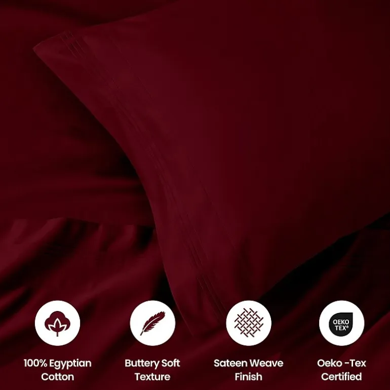 SUPERIOR® Egyptian Cotton Sateen 1000tc Deep Pocket Sheet Set