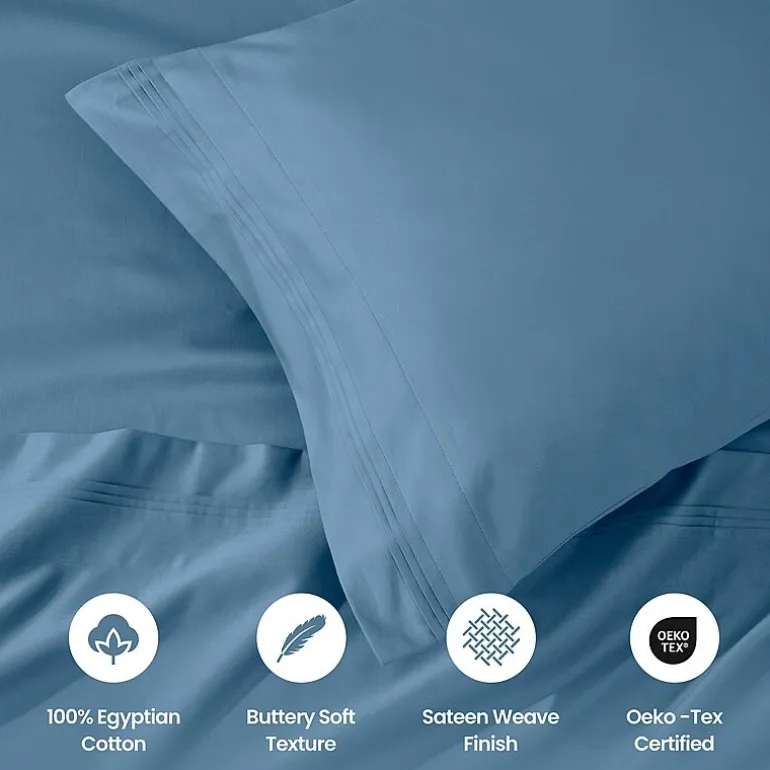 SUPERIOR® Egyptian Cotton Sateen 1000tc Deep Pocket Sheet Set