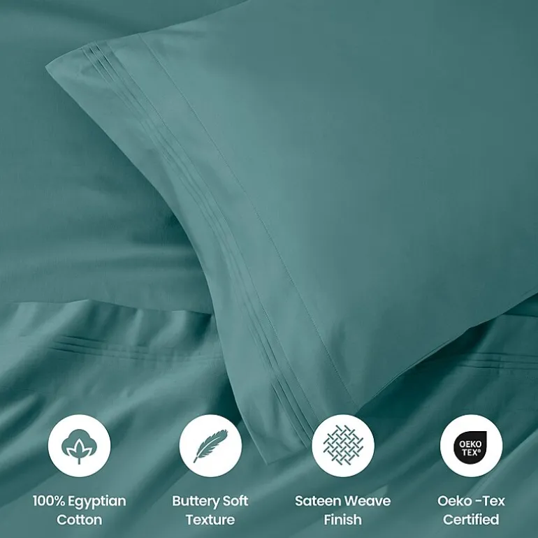 SUPERIOR® Egyptian Cotton Sateen 1000tc Deep Pocket Sheet Set