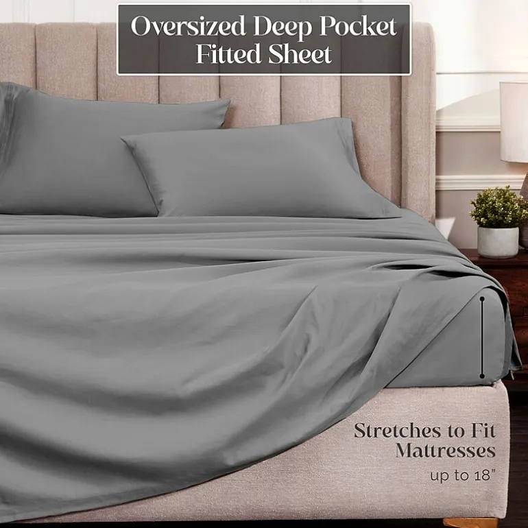 SUPERIOR® Egyptian Cotton Ultra Luxury Sateen 1500tc Deep Pocket Sheet Set