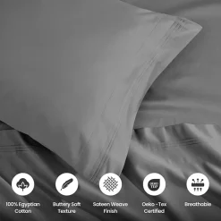 SUPERIOR® Egyptian Cotton Ultra Luxury Sateen 1500tc Deep Pocket Sheet Set