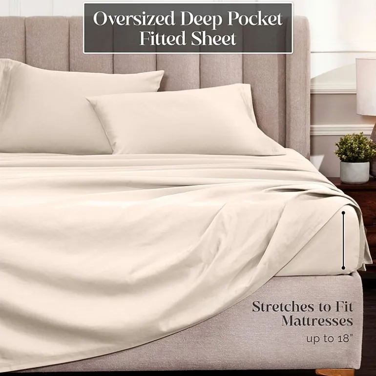 SUPERIOR® Egyptian Cotton Ultra Luxury Sateen 1500tc Deep Pocket Sheet Set