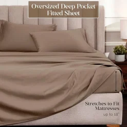 SUPERIOR® Egyptian Cotton Ultra Luxury Sateen 1500tc Deep Pocket Sheet Set