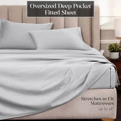 SUPERIOR® Egyptian Cotton Ultra Luxury Sateen 1500tc Deep Pocket Sheet Set
