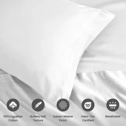 SUPERIOR® Egyptian Cotton Ultra Luxury Sateen 1500tc Deep Pocket Sheet Set