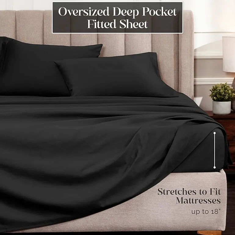 SUPERIOR® Egyptian Cotton Ultra Luxury Sateen 1500tc Deep Pocket Sheet Set