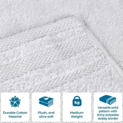 SUPERIOR® Hays Collection | 100% Cotton 3-pc. Quick Dry Solid Bath Towel Set