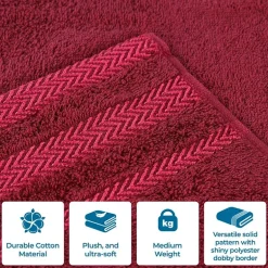 SUPERIOR® Hays Collection | 100% Cotton 3-pc. Quick Dry Solid Bath Towel Set