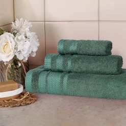 SUPERIOR® Hays Collection | 100% Cotton 3-pc. Quick Dry Solid Bath Towel Set
