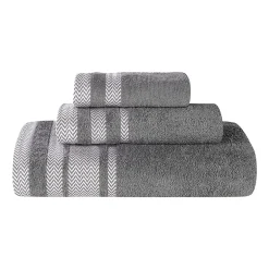 SUPERIOR® Hays Collection | 100% Cotton 3-pc. Quick Dry Solid Bath Towel Set