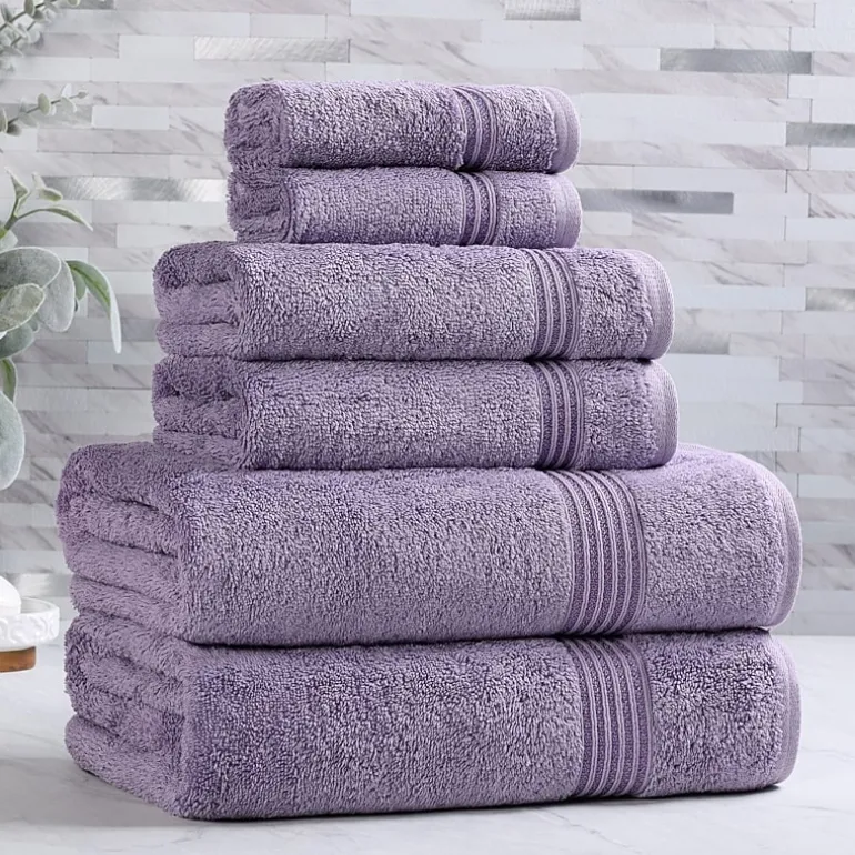 SUPERIOR® Heritage Collection | Luxury Egyptian Cotton 6-pc. Quick Dry Solid Bath Towel Set