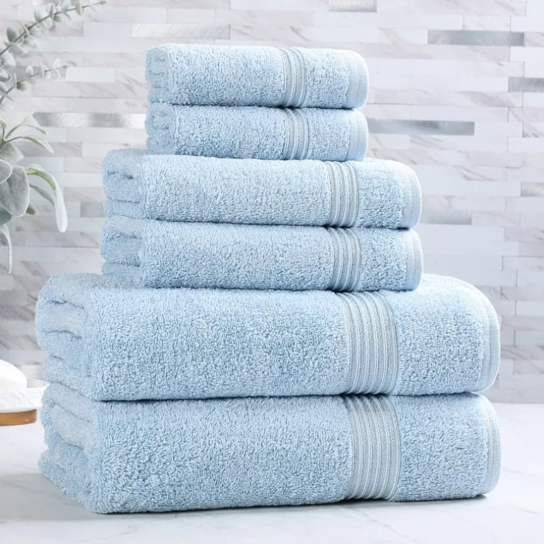 SUPERIOR® Heritage Collection | Luxury Egyptian Cotton 6-pc. Quick Dry Solid Bath Towel Set