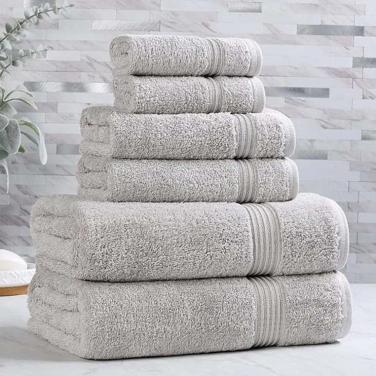 SUPERIOR® Heritage Collection | Luxury Egyptian Cotton 6-pc. Quick Dry Solid Bath Towel Set