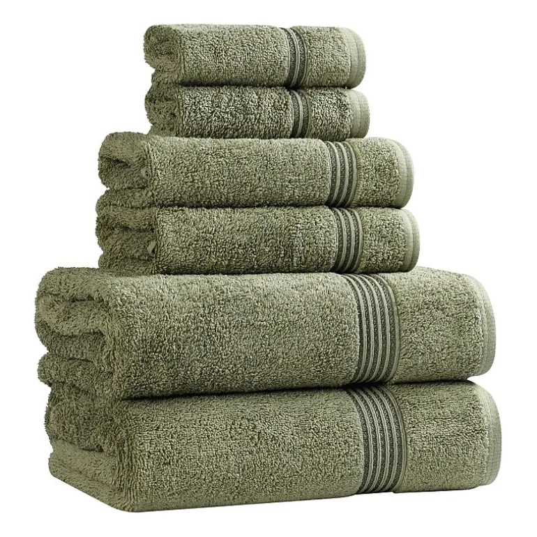 SUPERIOR® Heritage Collection | Luxury Egyptian Cotton 6-pc. Quick Dry Solid Bath Towel Set