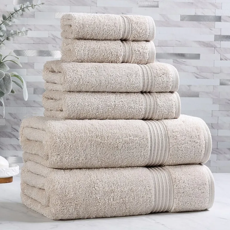 SUPERIOR® Heritage Collection | Luxury Egyptian Cotton 6-pc. Quick Dry Solid Bath Towel Set