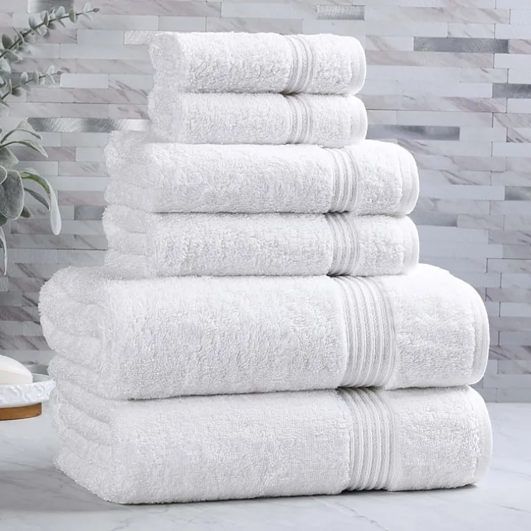 SUPERIOR® Heritage Collection | Luxury Egyptian Cotton 6-pc. Quick Dry Solid Bath Towel Set