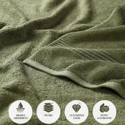 SUPERIOR® Heritage Collection | Luxury Egyptian Cotton 6-pc. Quick Dry Solid Bath Towel Set