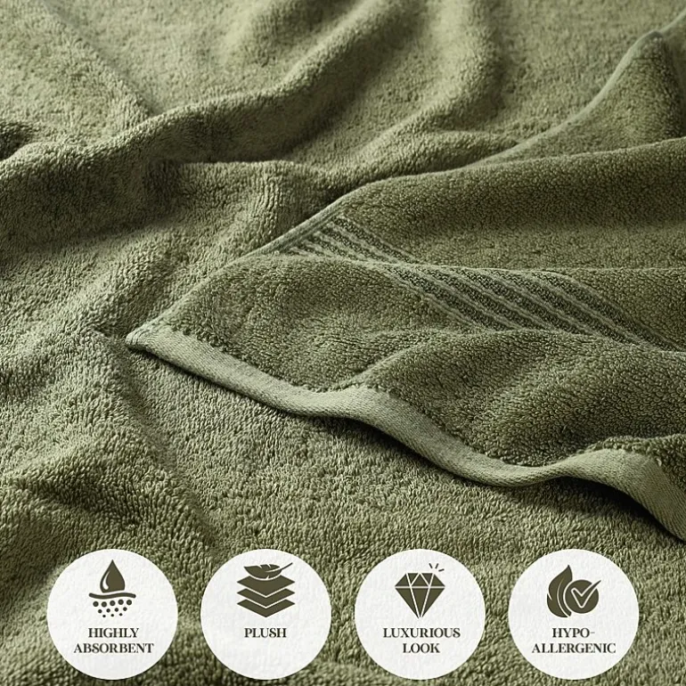 SUPERIOR® Heritage Collection | Luxury Egyptian Cotton 6-pc. Quick Dry Solid Bath Towel Set