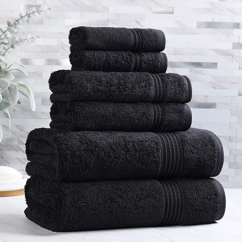 SUPERIOR® Heritage Collection | Luxury Egyptian Cotton 6-pc. Quick Dry Solid Bath Towel Set