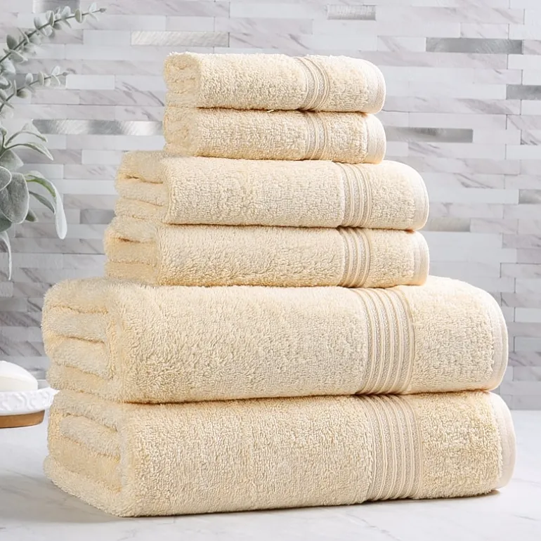 SUPERIOR® Heritage Collection | Luxury Egyptian Cotton 6-pc. Quick Dry Solid Bath Towel Set
