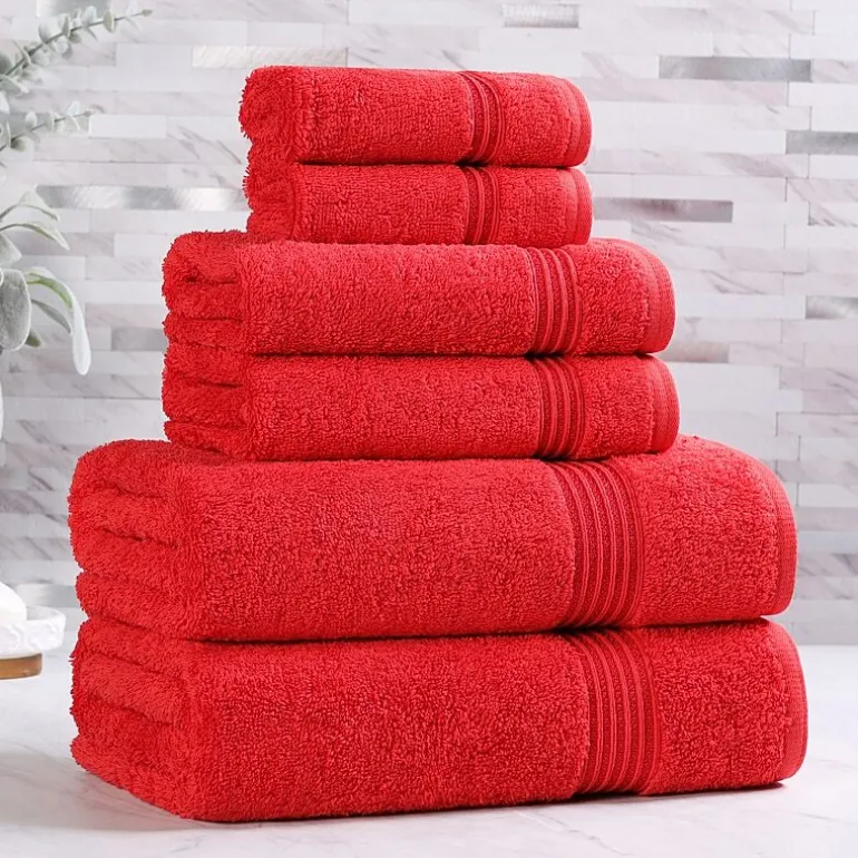 SUPERIOR® Heritage Collection | Luxury Egyptian Cotton 6-pc. Quick Dry Solid Bath Towel Set
