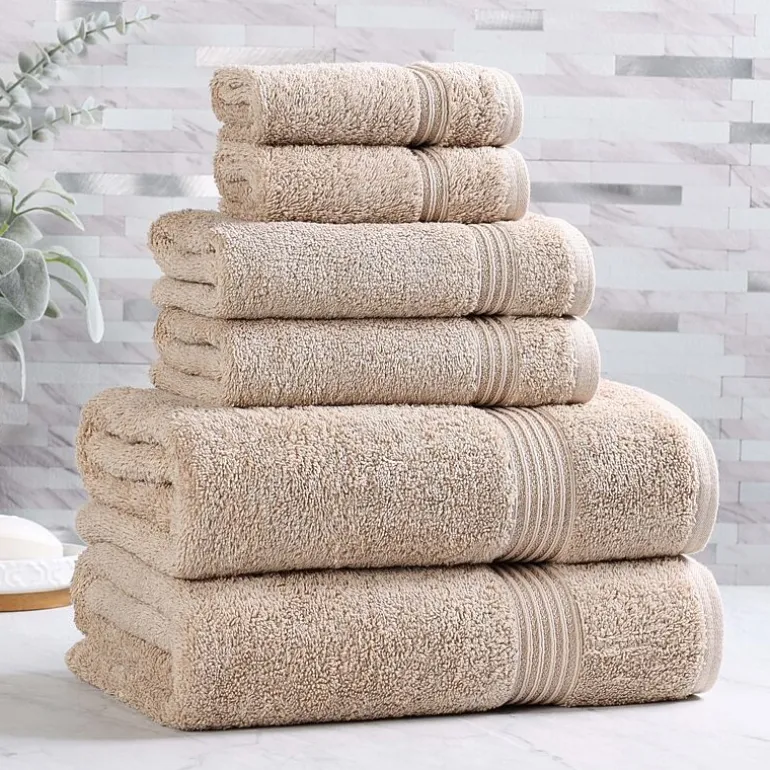 SUPERIOR® Heritage Collection | Luxury Egyptian Cotton 6-pc. Quick Dry Solid Bath Towel Set