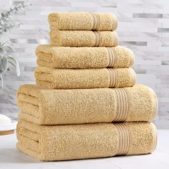 SUPERIOR® Heritage Collection | Luxury Egyptian Cotton 6-pc. Quick Dry Solid Bath Towel Set