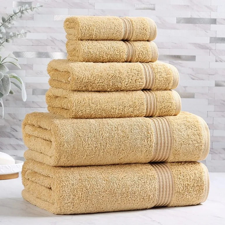 SUPERIOR® Heritage Collection | Luxury Egyptian Cotton 6-pc. Quick Dry Solid Bath Towel Set