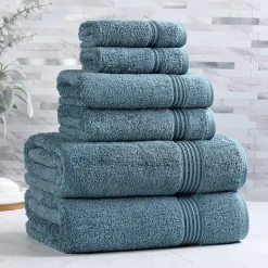 SUPERIOR® Heritage Collection | Luxury Egyptian Cotton 6-pc. Quick Dry Solid Bath Towel Set